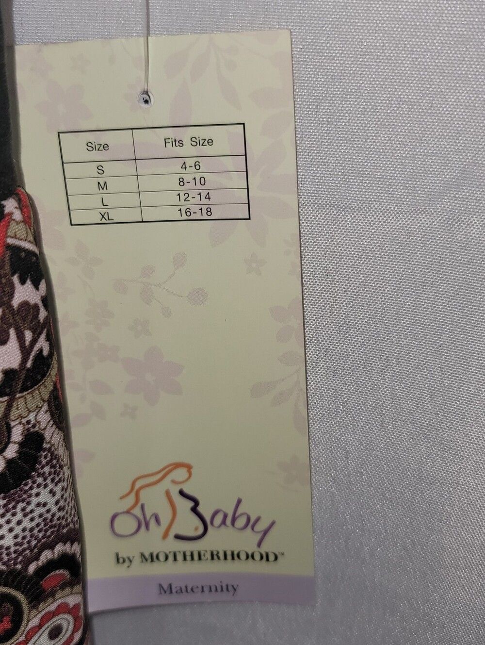 Oh Baby By Motherhood Paisley V-Neck Tunic Maternity Top - Size Medium - Picture 4 of 8